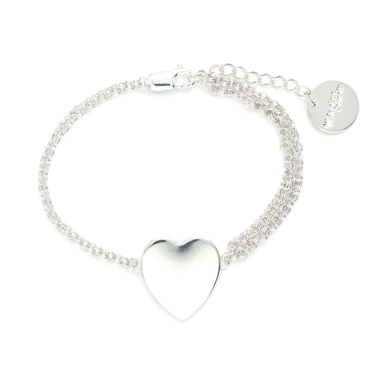 bracelet coeur plaqué argent - APHRODITE