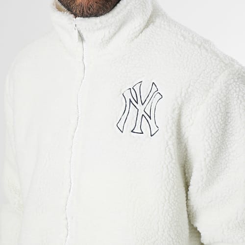 Sweat Zippé MLB Sherpa New York Yankees 60427127 Blanc