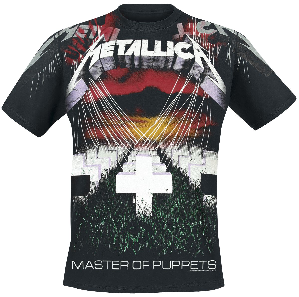 Master Of Puppets - Faded Allover | Metallica T-Shirt Manches courtes