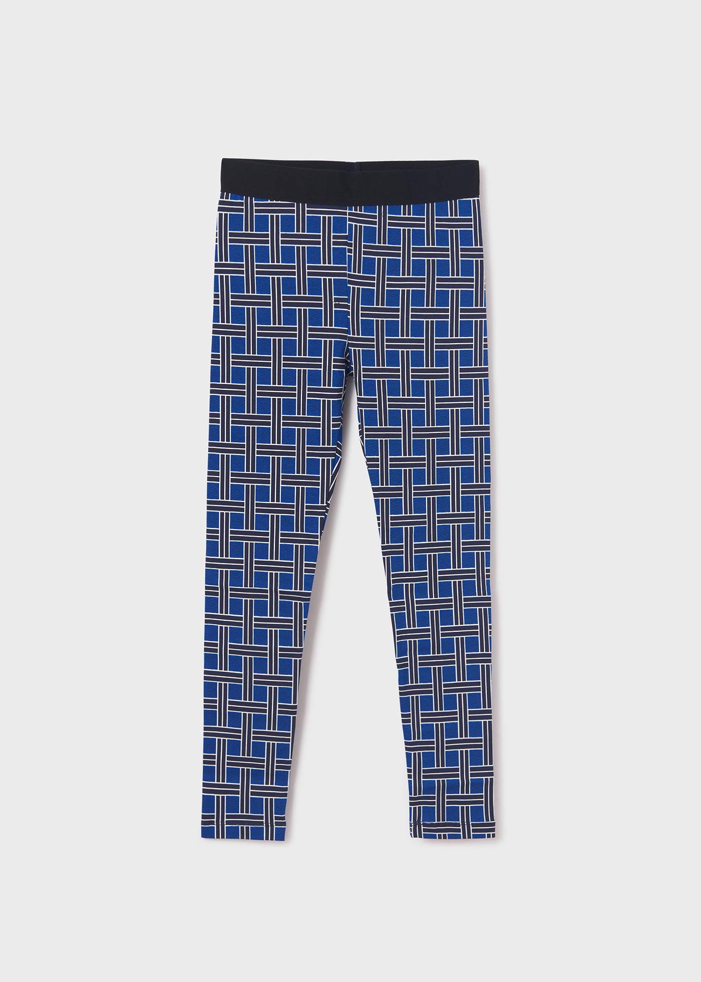 Calças legging compridas estampadas em algodão sustentável para meninas