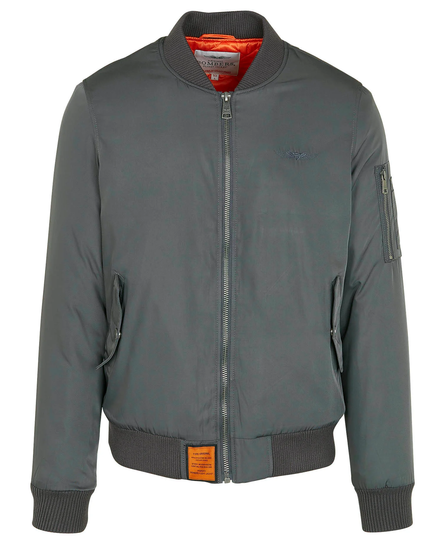ORIGINAL - Bomber matelassé zippé | Gris