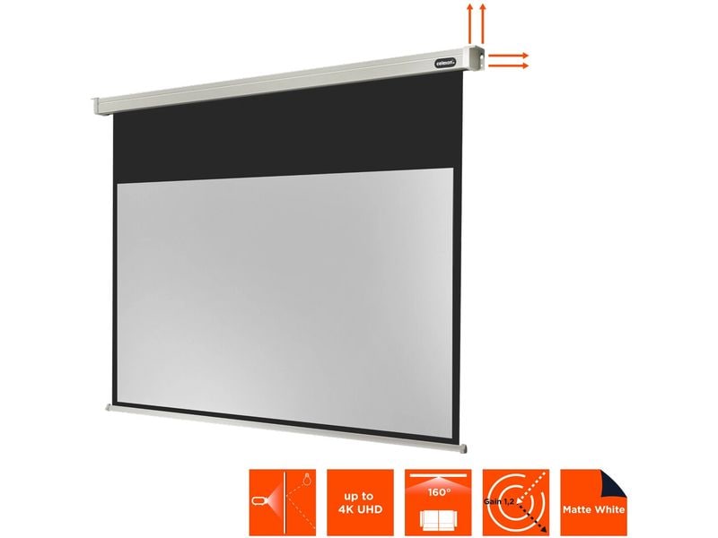 Celexon Motorleinwand Pro 290x163 cm 16:9 Leinwand Motor Professional 300 x 169 cm