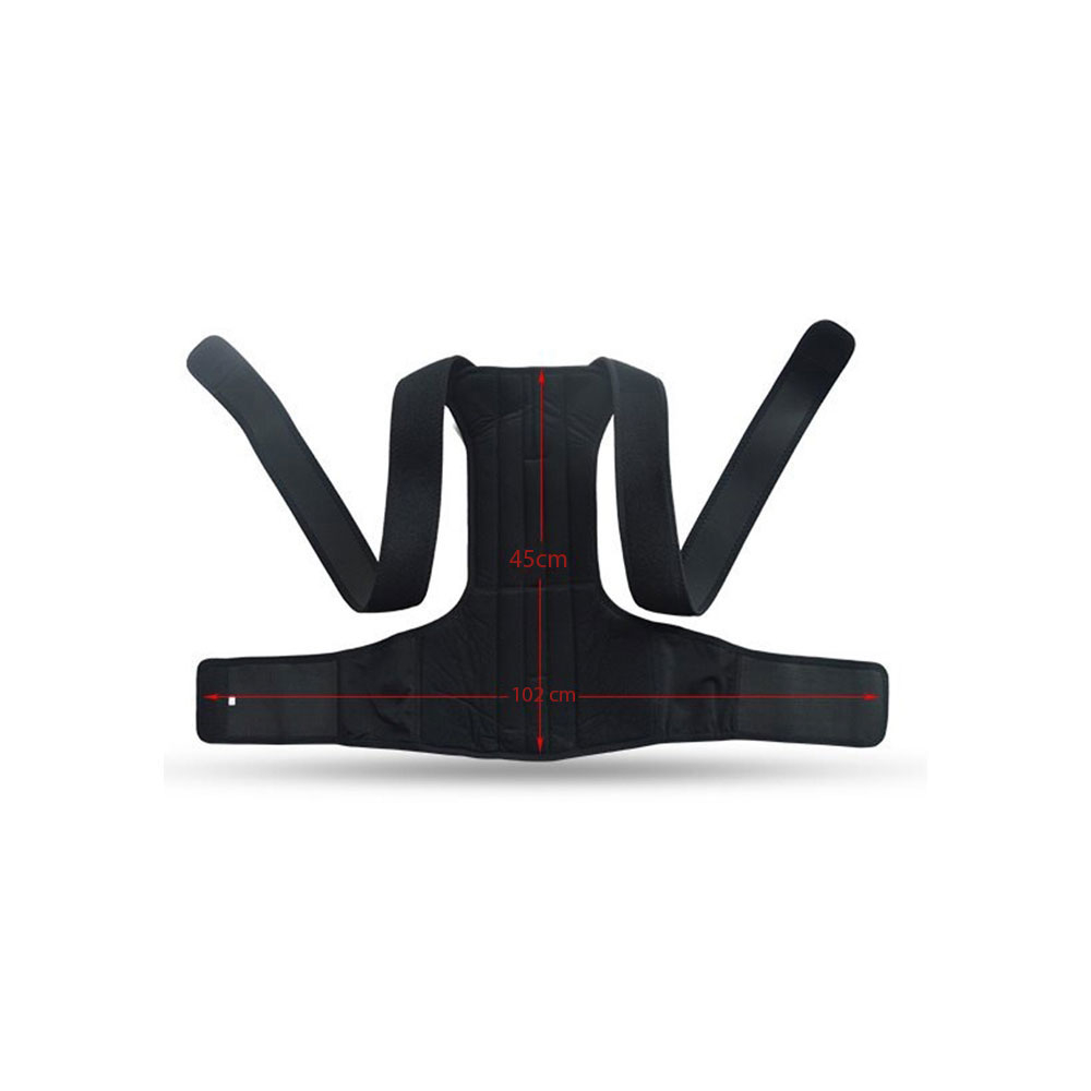 (Gr. L) Geradehalter zur Haltungsunterstützung Haltungstrainer Rückenstütze / Schulterstütze für Männer und Frauen - Schwarz