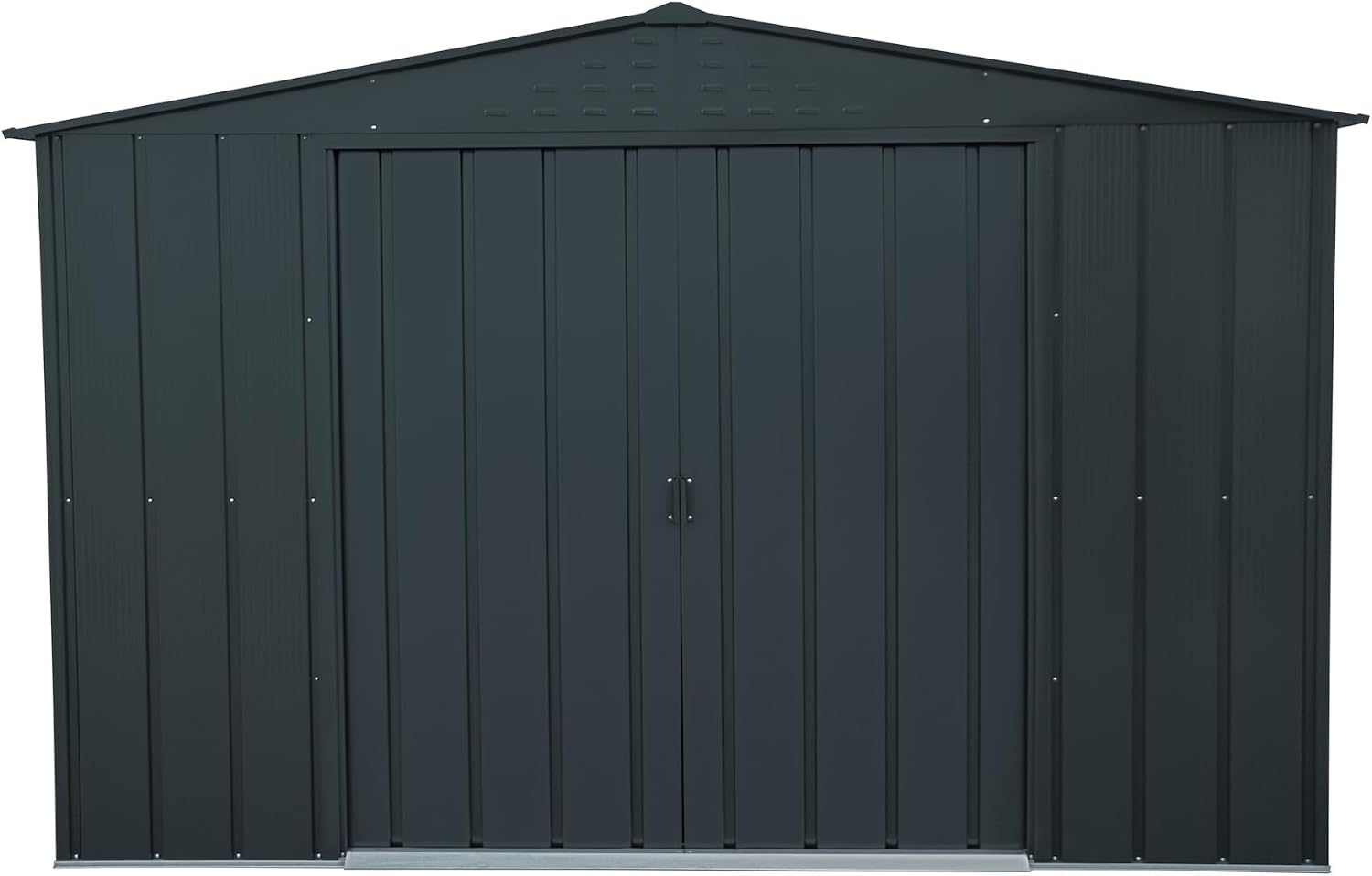 Duramax TOP Shed 10 x 8 (7.28 m²) Abri de jardin en métal, fabriqué en acier galvanisé, structure de toit renforcée, abri de jardin en métal sans entretien et résistant aux intempéries, Anthracite