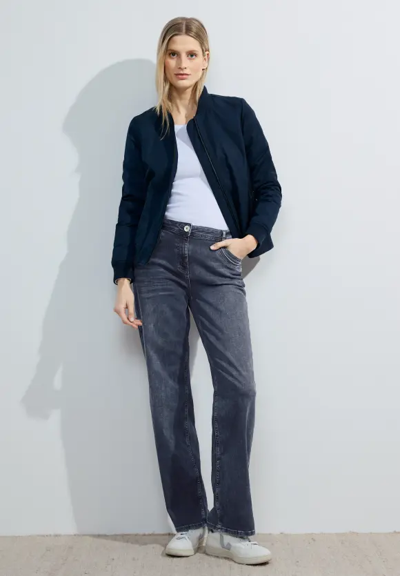 Loose Fit Jeans - dark blue washed