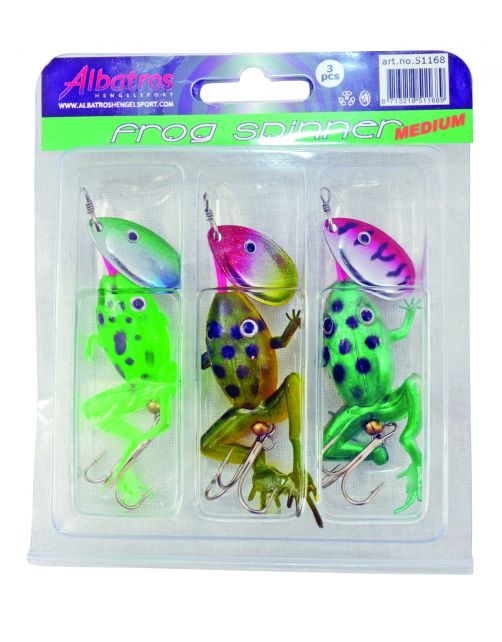Albatros Spinnerset Kikker - Baits - 11 g 3 stuks Size 3