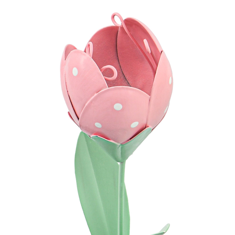 Pique tulipe en métal peint