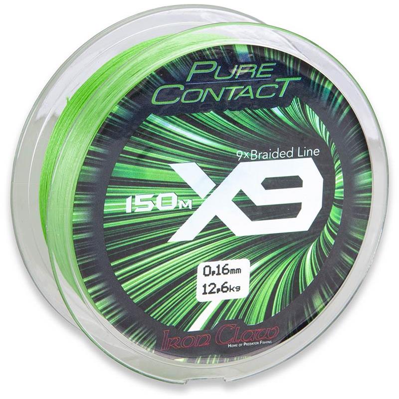Tresse Iron Claw Pure Contact X9 - Vert - 1500M