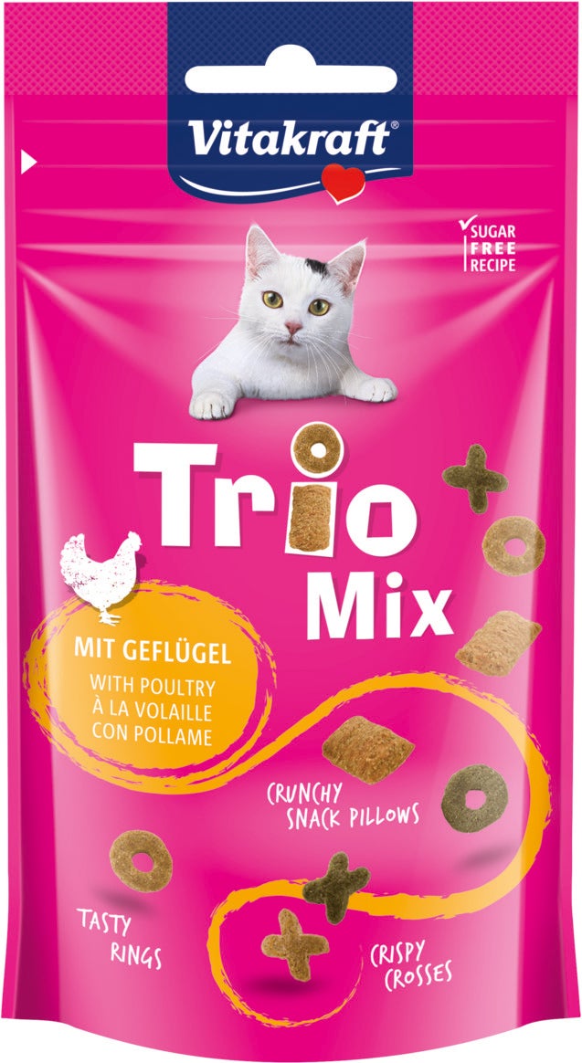 Vitakraft kattensnack Trio Mix gevogelte 60 g