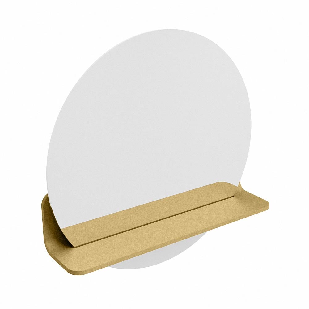 Mondiaz Spot spiegel rond Ø50cm met planchet oro