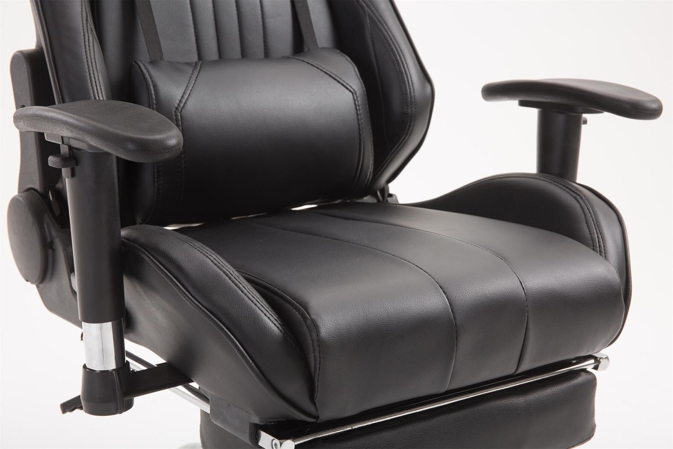 TPFLiving Racing Bürostuhl Limitless mit FußablageSchwarz/Blau