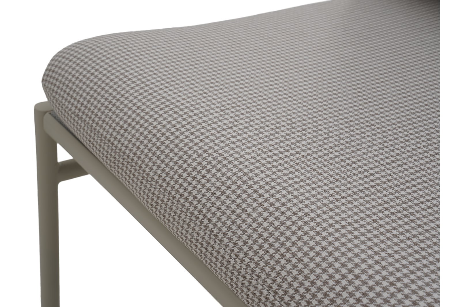 Cancun hjørnesofa Hvitlakkert med beige puter