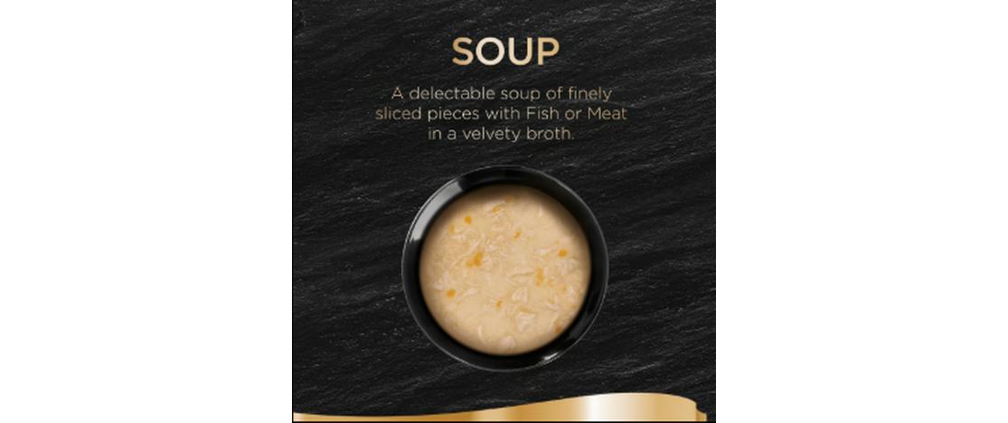 Nassfutter Classic Soup mit Hühnchenbrustfilet, 4 x 40gAlleinfuttermittel für ausgewachsene Katzen