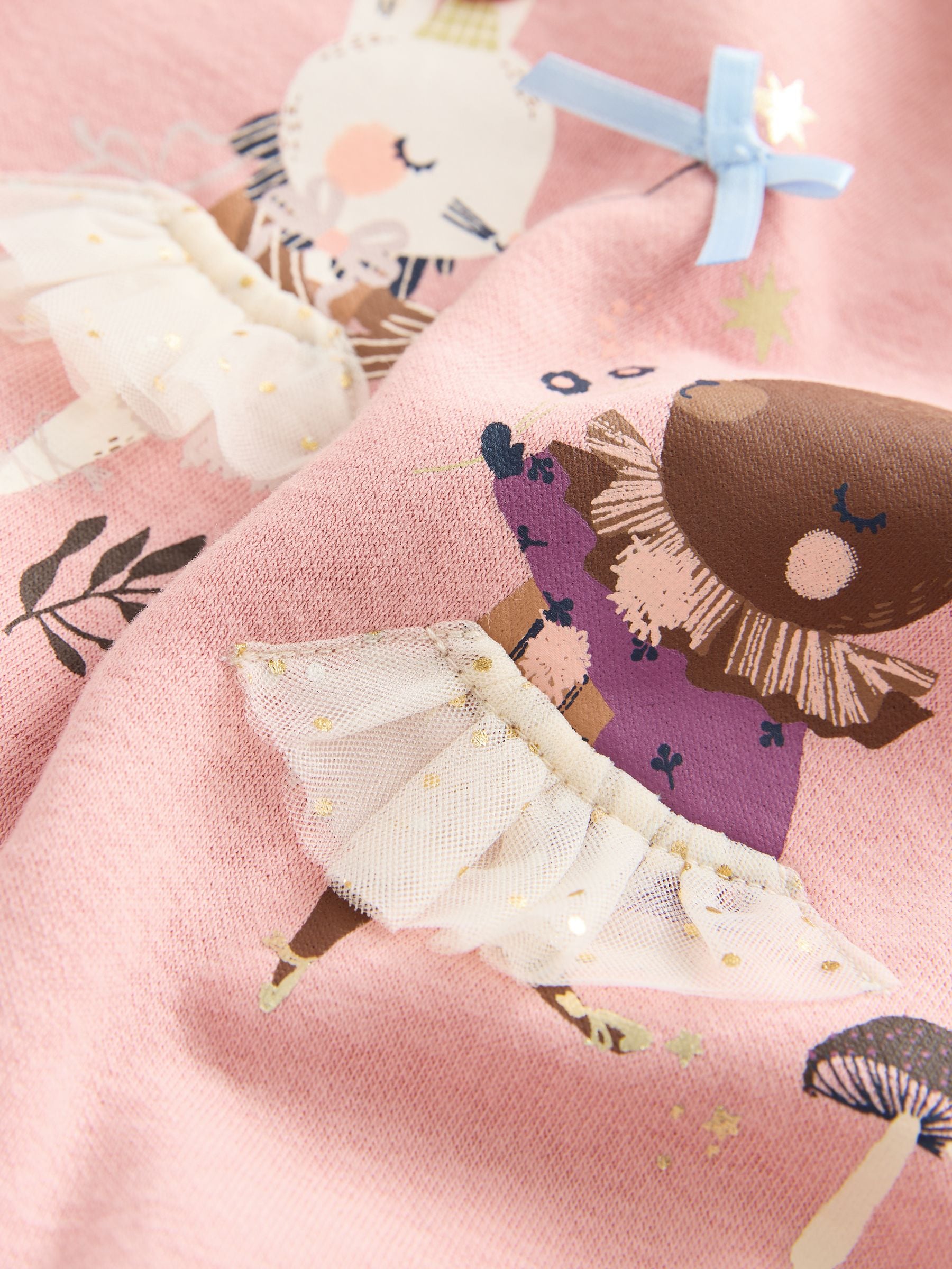 Roze sprookjesfiguren - Sweatshirt met ronde hals (3 mnd-7 jr)