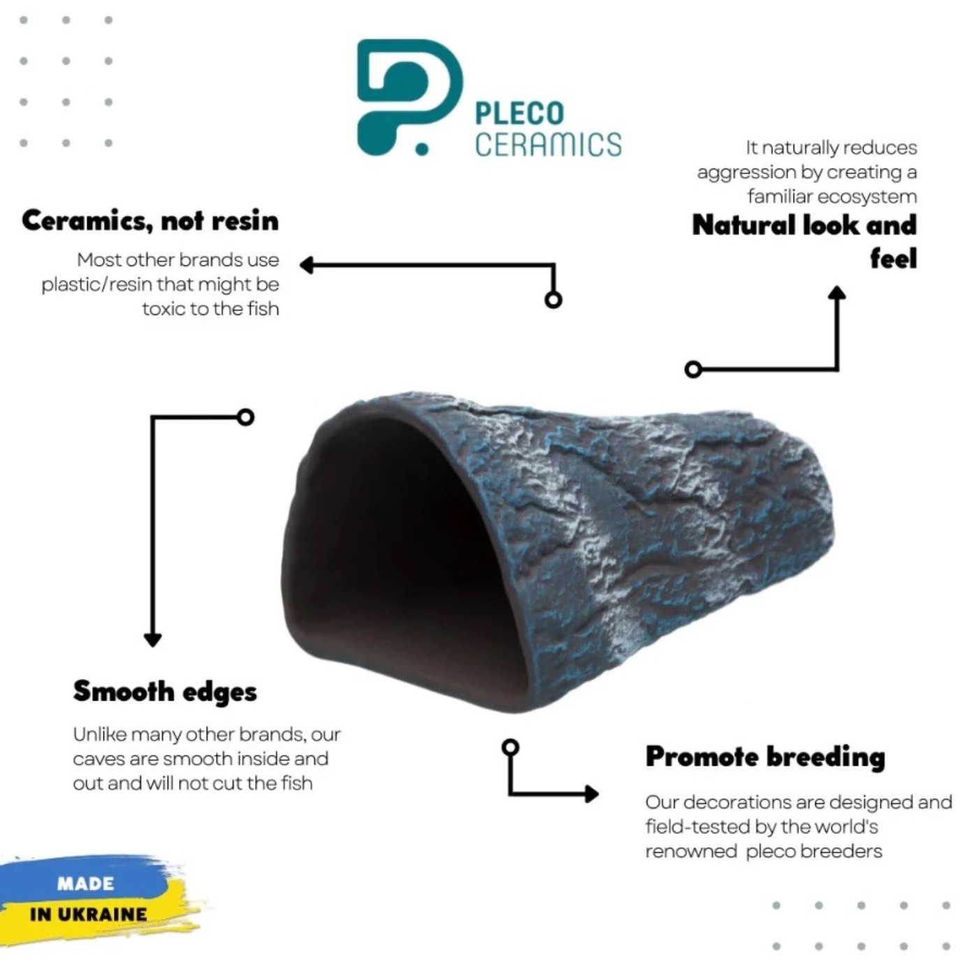 Plecocerâmica cone de caverna azul