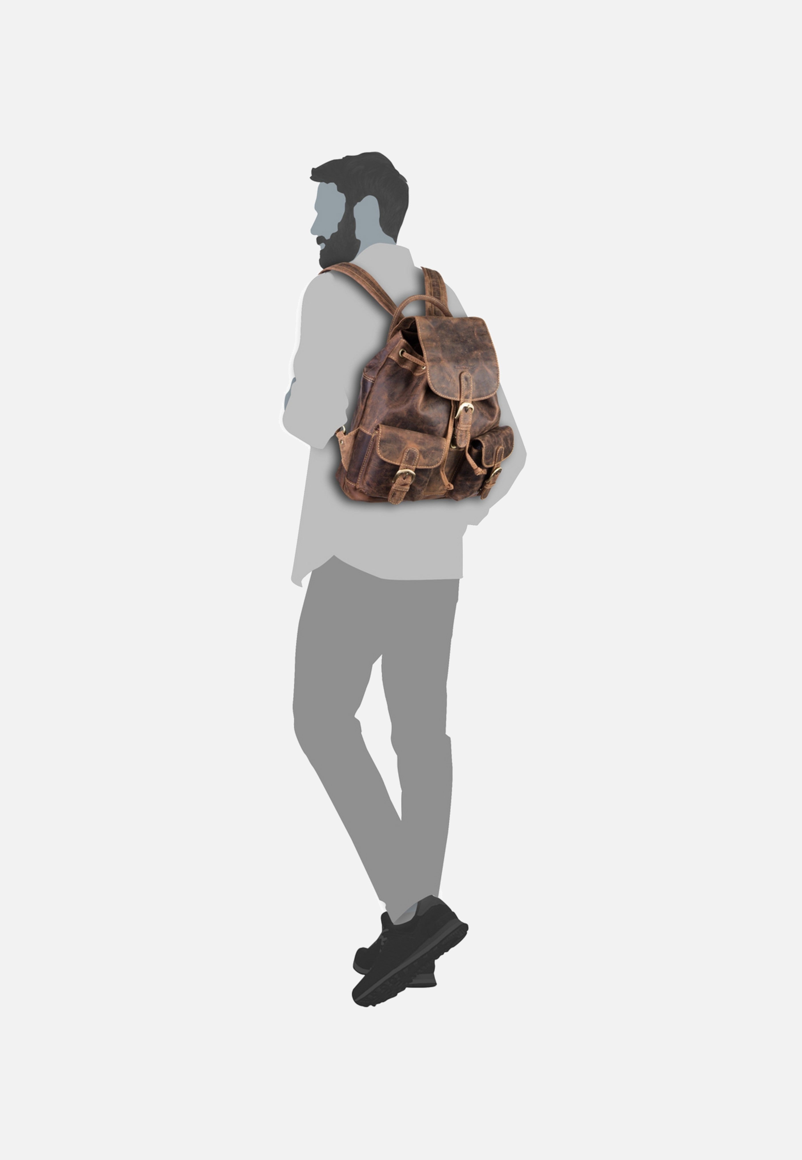 Vintage 1711M medium Sattelbraun - Rucksack
