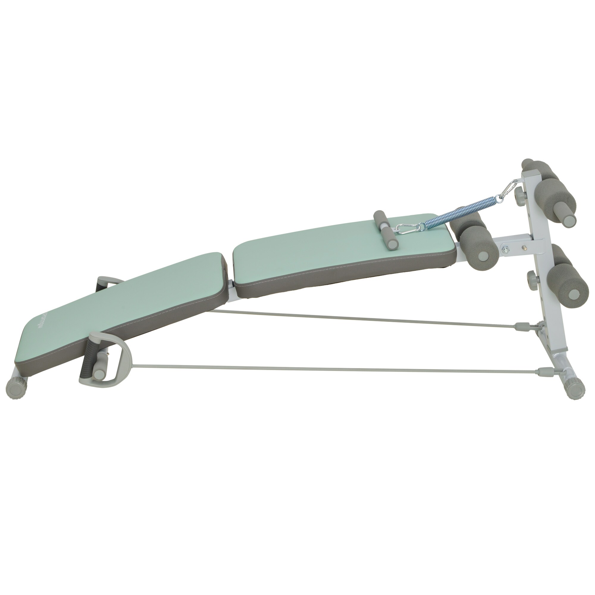 SPORTNOW Sit-up-Bank im Klappdesign grün 51L x 137B x 50-66H cm