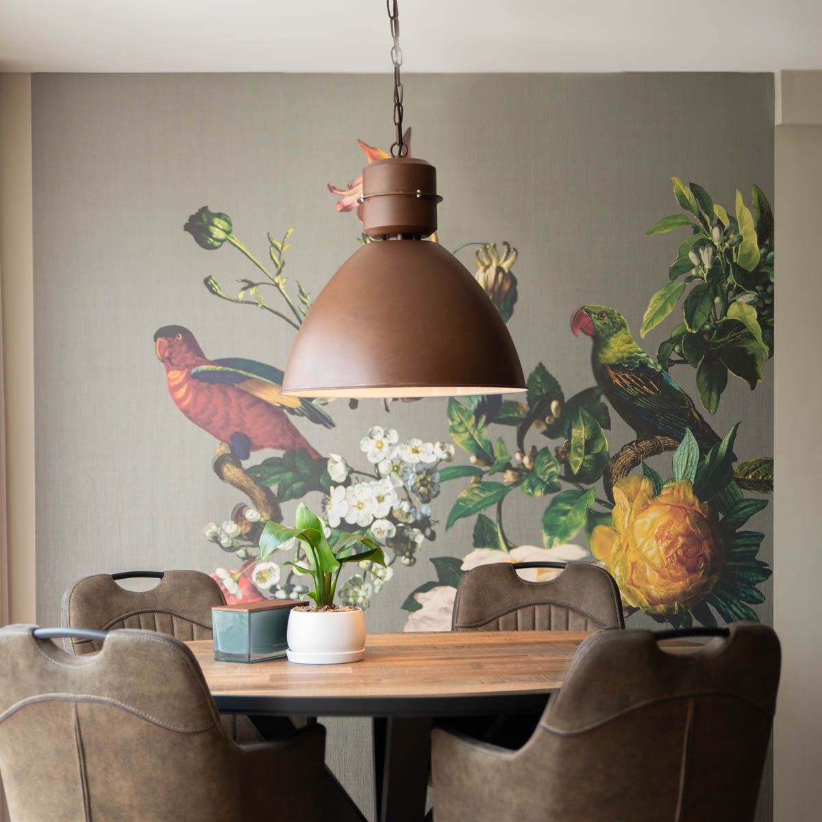 Industriële hanglamp roestbruin - Flynn