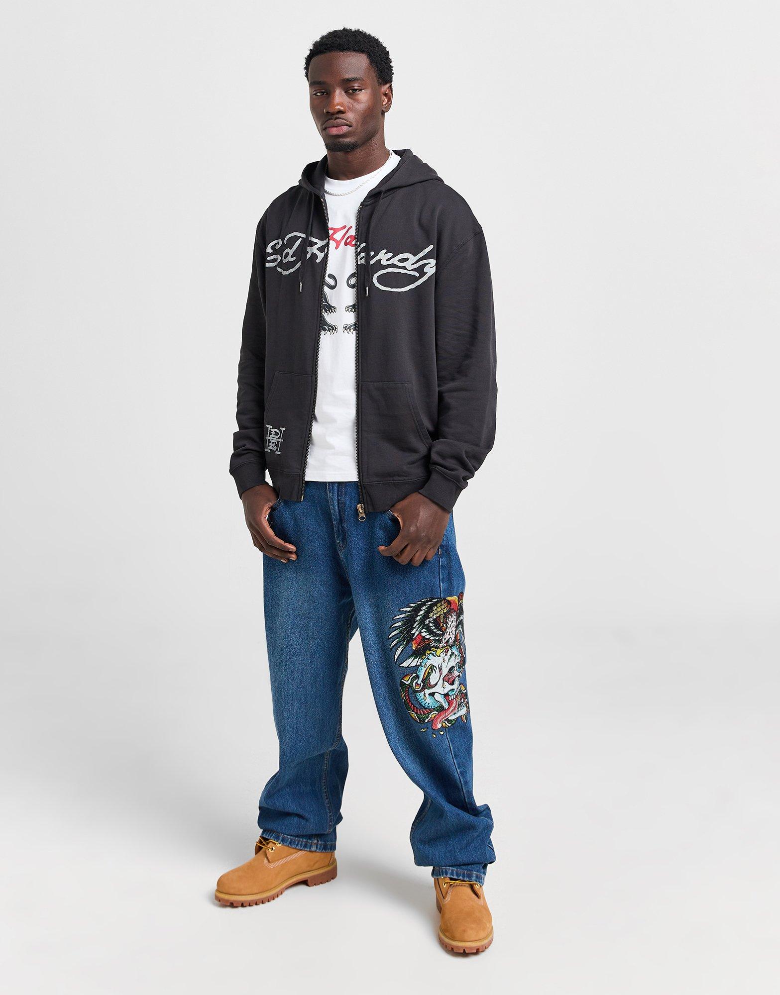 Ed Hardy Sweat à Capuche Love Kills Homme