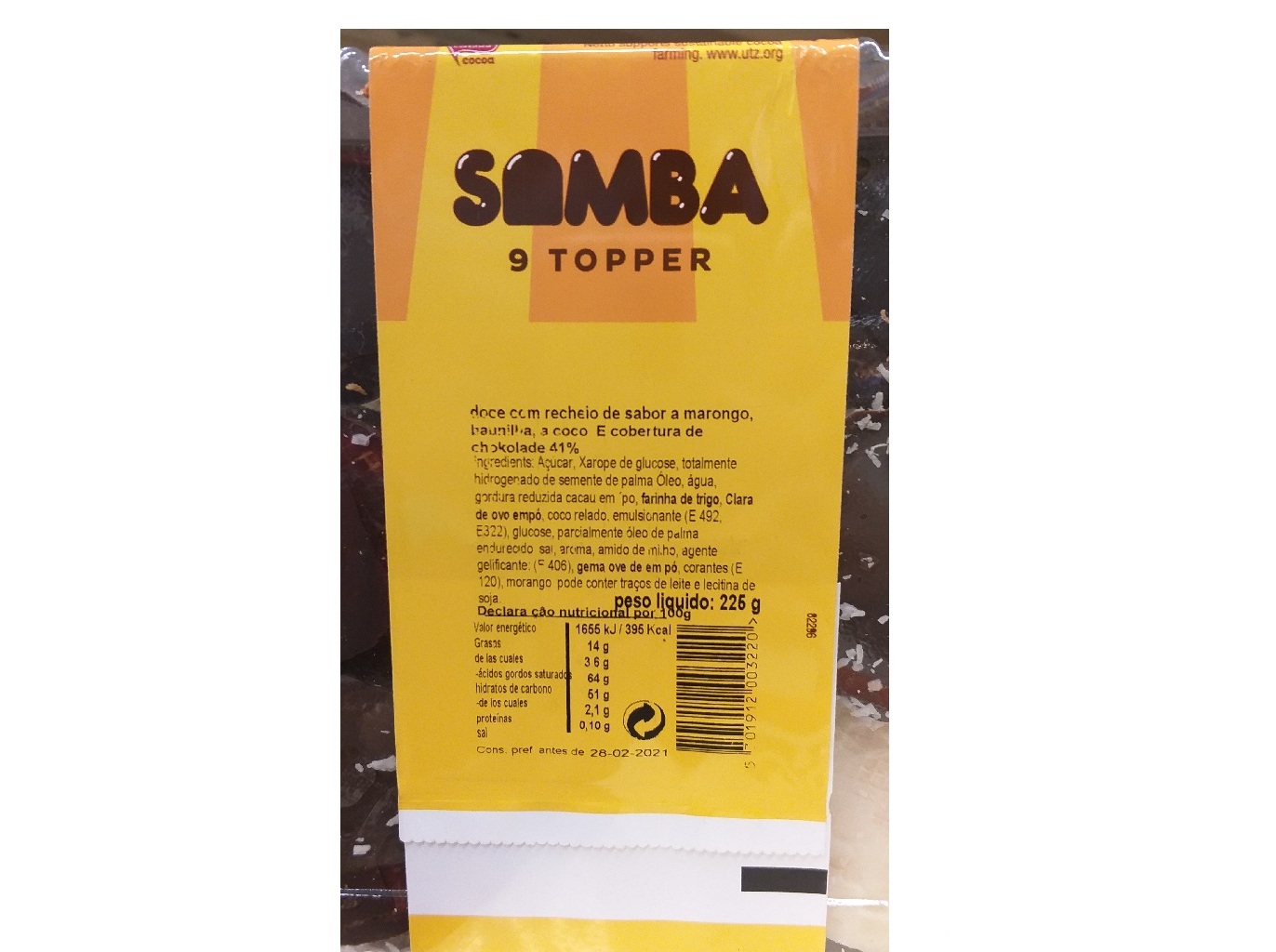 BOMBOKAS SAMBA TOPPER 9UN 225G