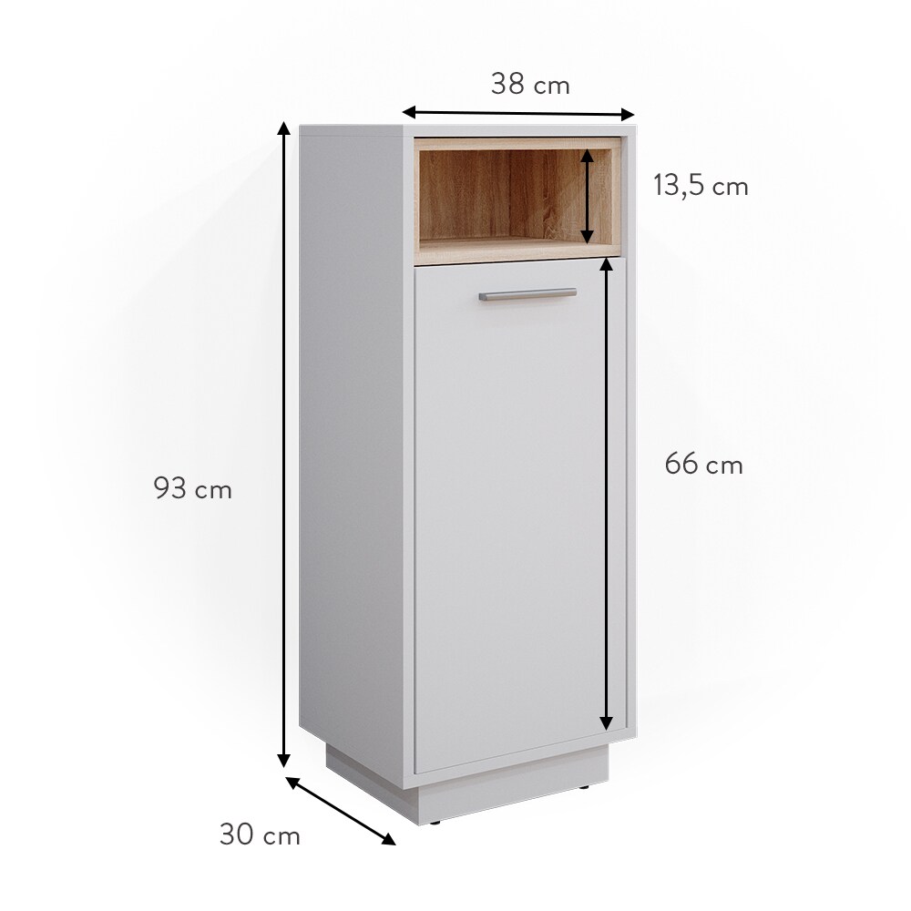 Vicco Badschrank Badezimmerschrank Midischrank Beatrice weiß Badregal Badmöbel
