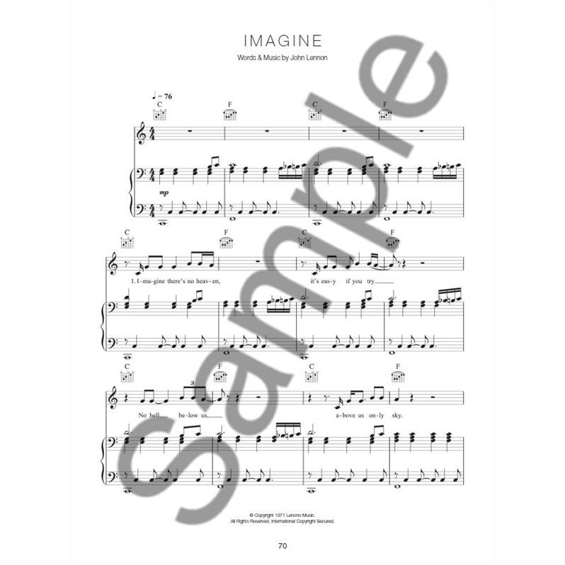 Wise Publications - Songs of the piano stars