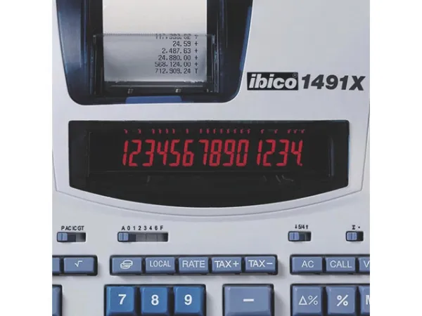 Strimmelregner Ibico 1491X Professionel 2-farvet display m/thermoprint