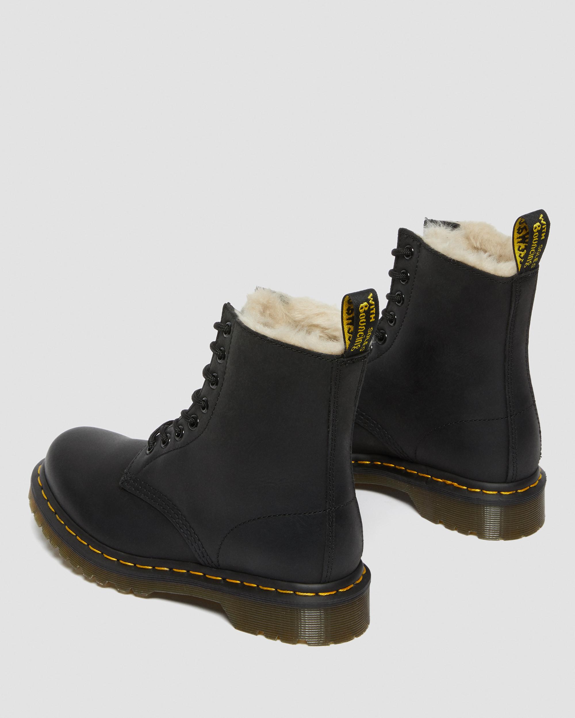 1460 Women's Faux Fur Lined Lace Up Boots
