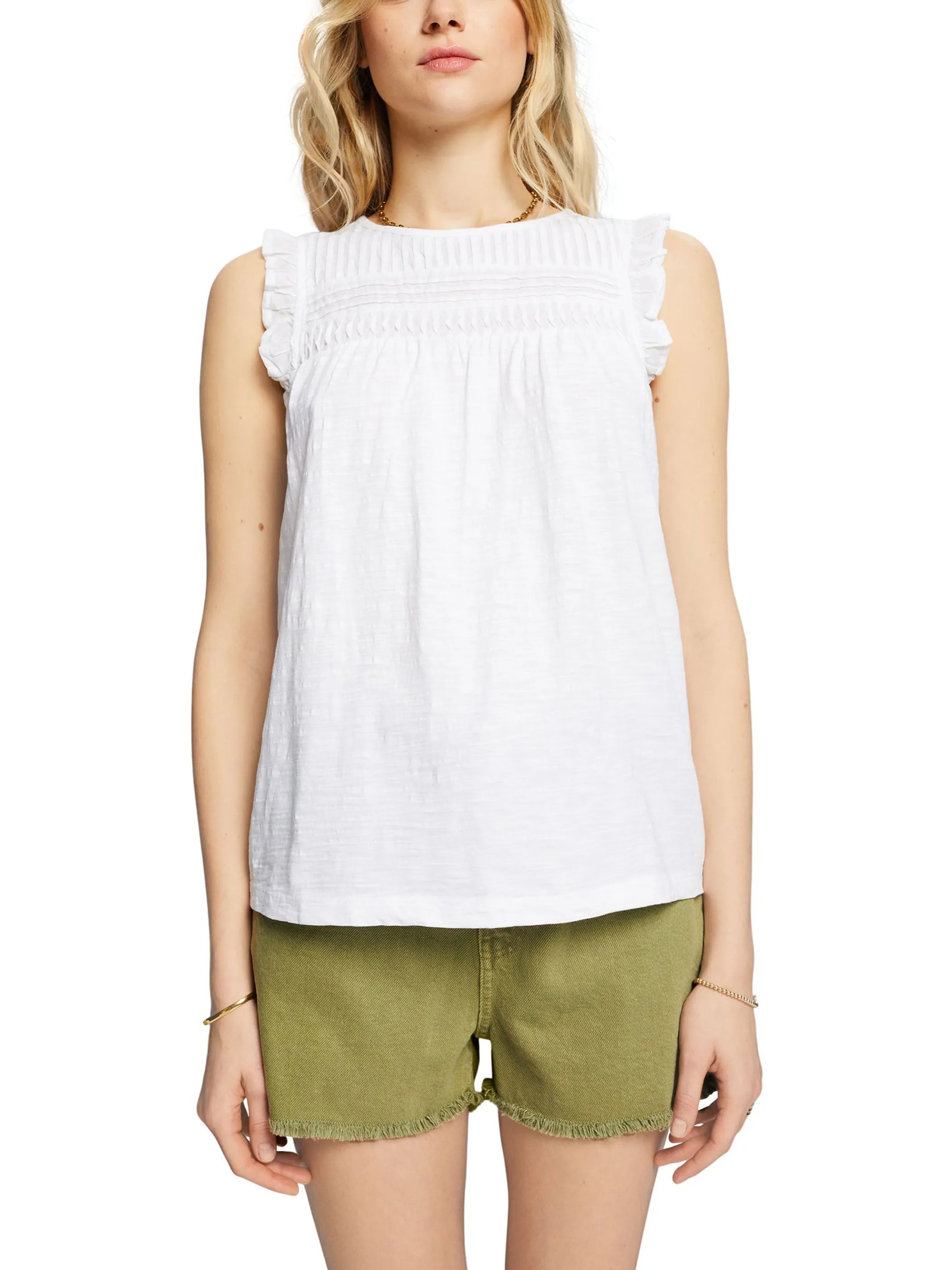 Damen Top mit Flügelärmelchen