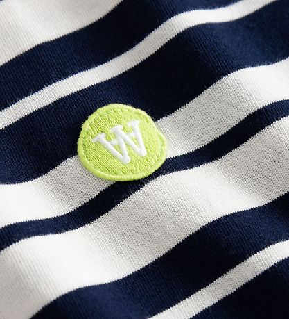 Wood Wood Bluse - Moa - Off White/Navy Streifen