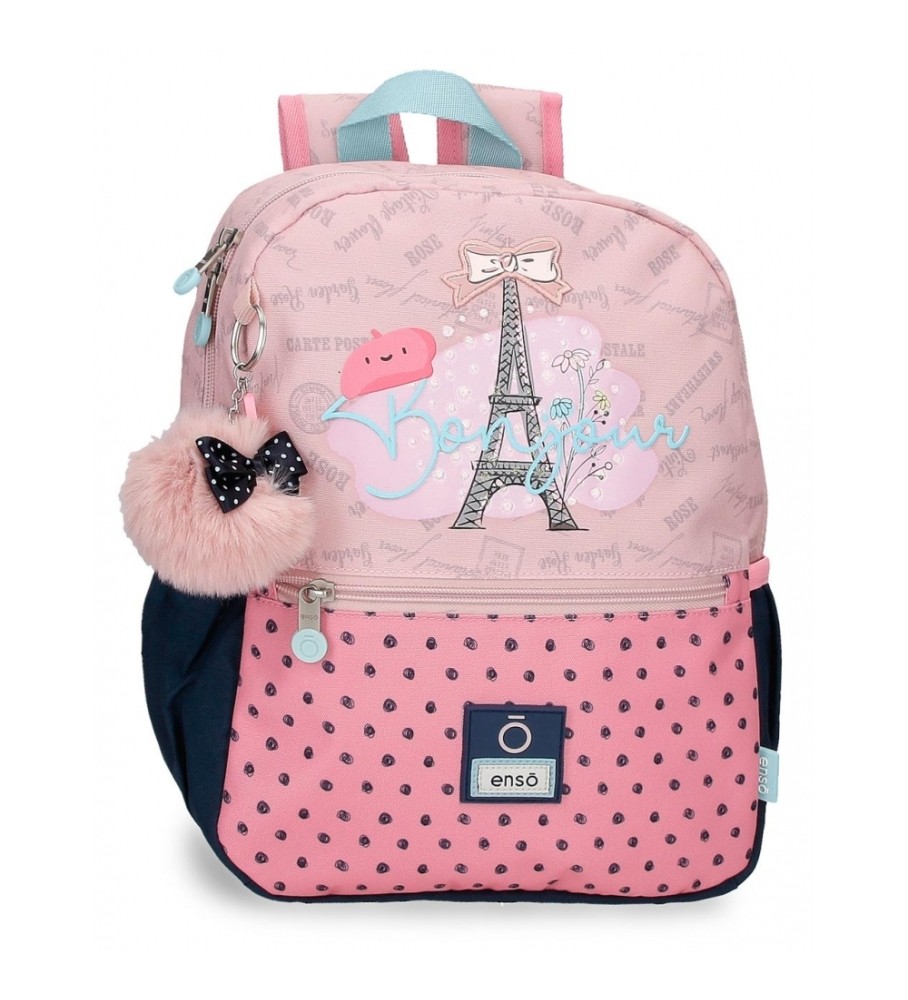 Mochila para Carrinho de Bebê Enso Bonjour 32cm Rosa