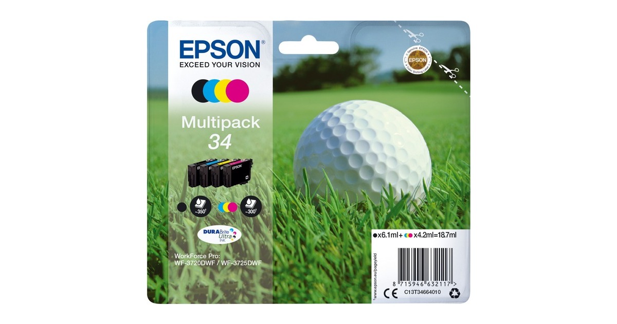 EpsonMultipack - T3466 inkt  (C13T34664010, 'Golfbal', 4-delig)