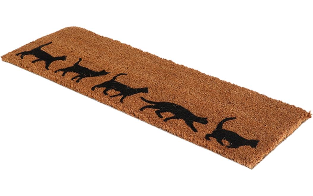 Fussmatte Katzen 25.4 cm x 75.7 cmTürmatte aus Kokosfasern