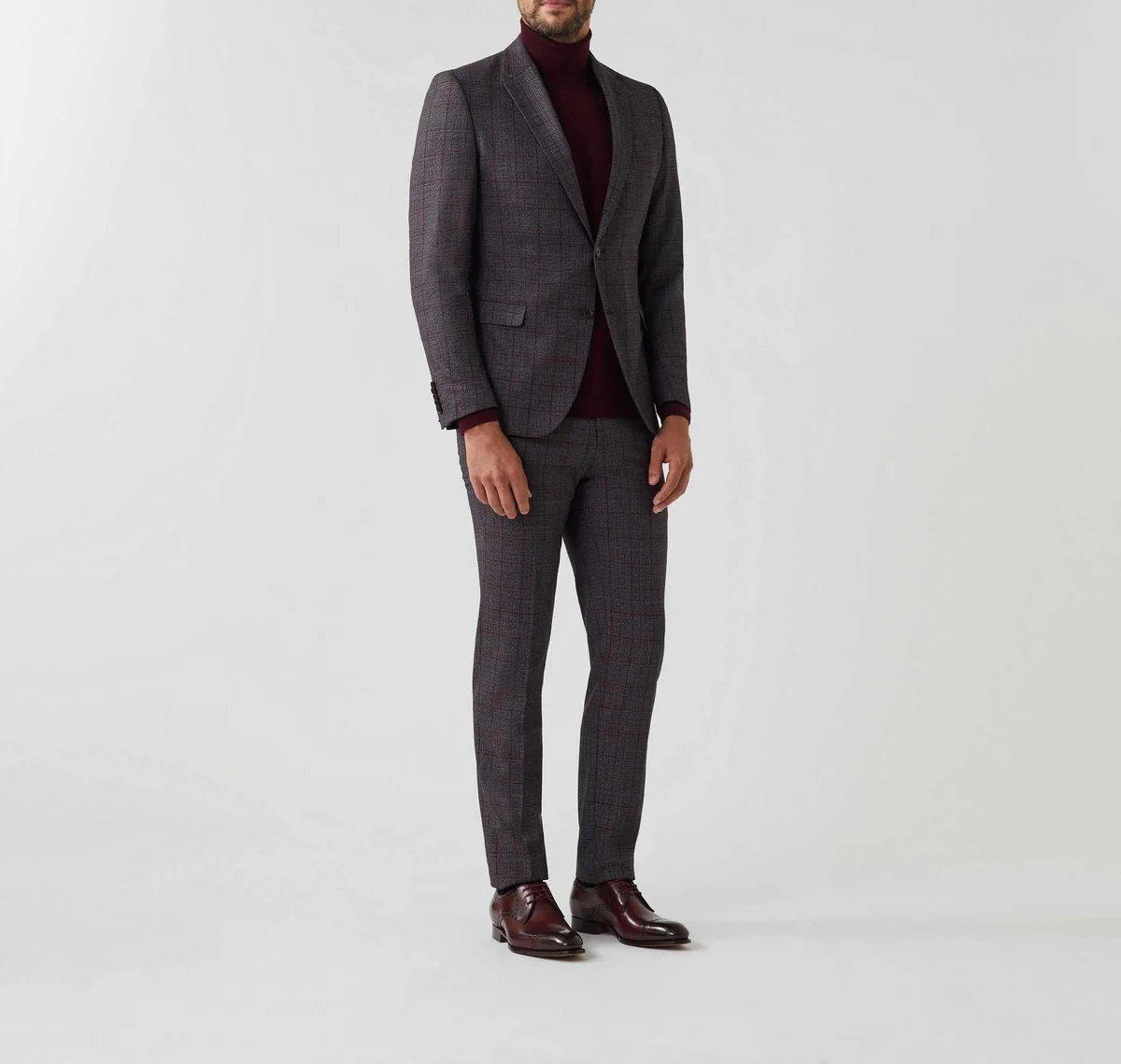 Veste ville Prince de Galles marron 