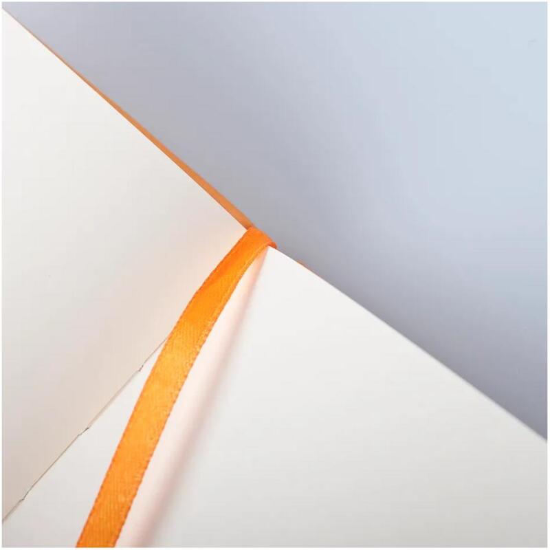 Webnotebook A5 paysage 192 pages uni papier ivoire 90g fermeture élastique - Orange