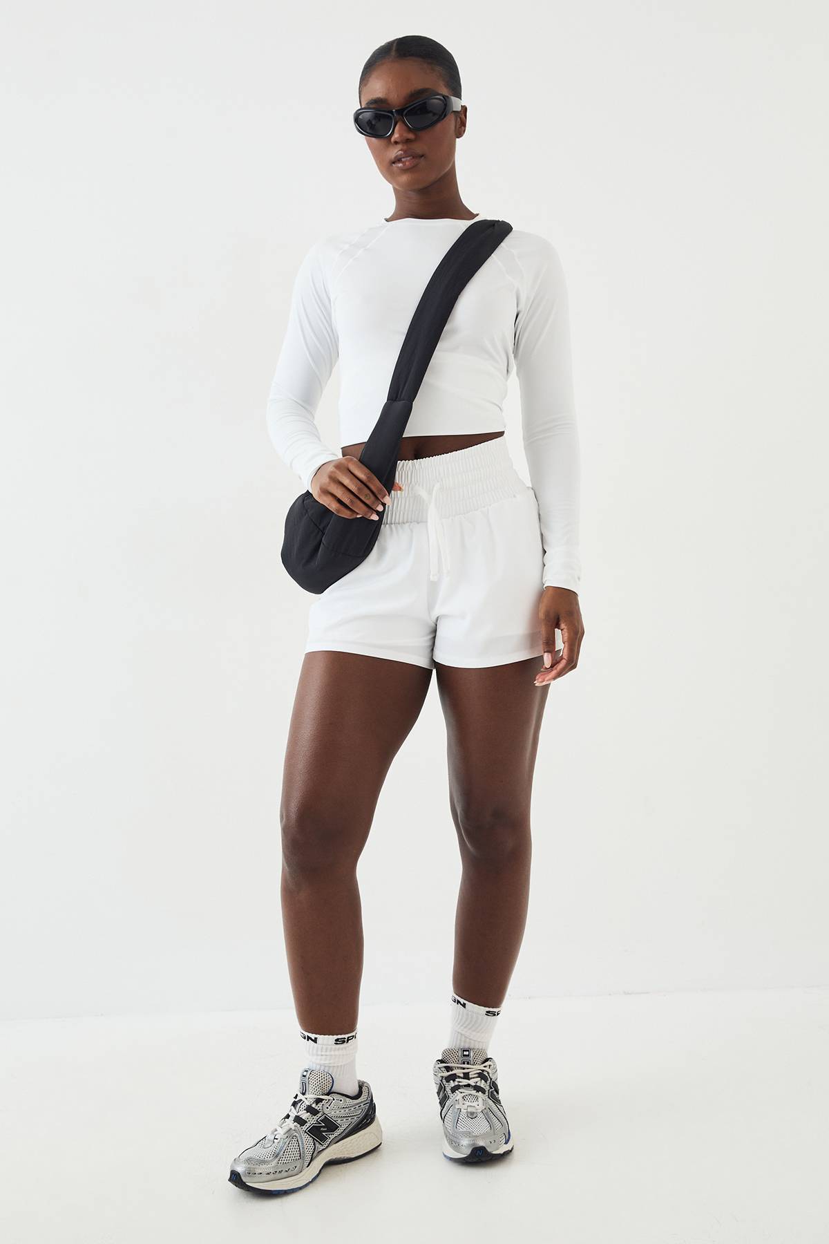 T-Shirt Manches Longues DSGN Studio Coupe Ample avec Inserts Mesh