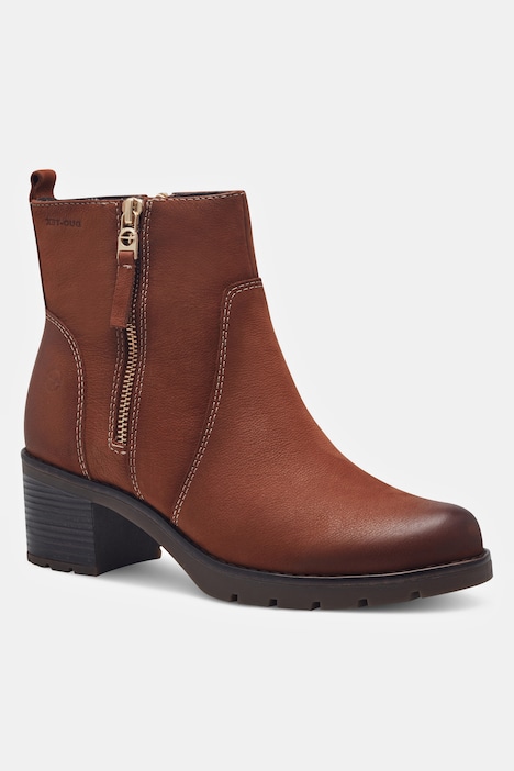 Tamaris Leder-Stiefeletten, Wechselfußbett, Komfortweite