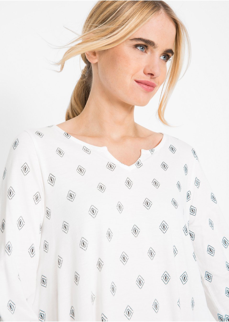 T-shirt tunique, manches longues
