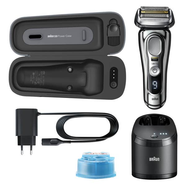 Braun Series 9 Pro 9497cc Elektrorasierer für Herren 4+1 Scherkopf mit ProLift Trimmer 5-in-1 Reinigungsstation 60 Min Laufzeit