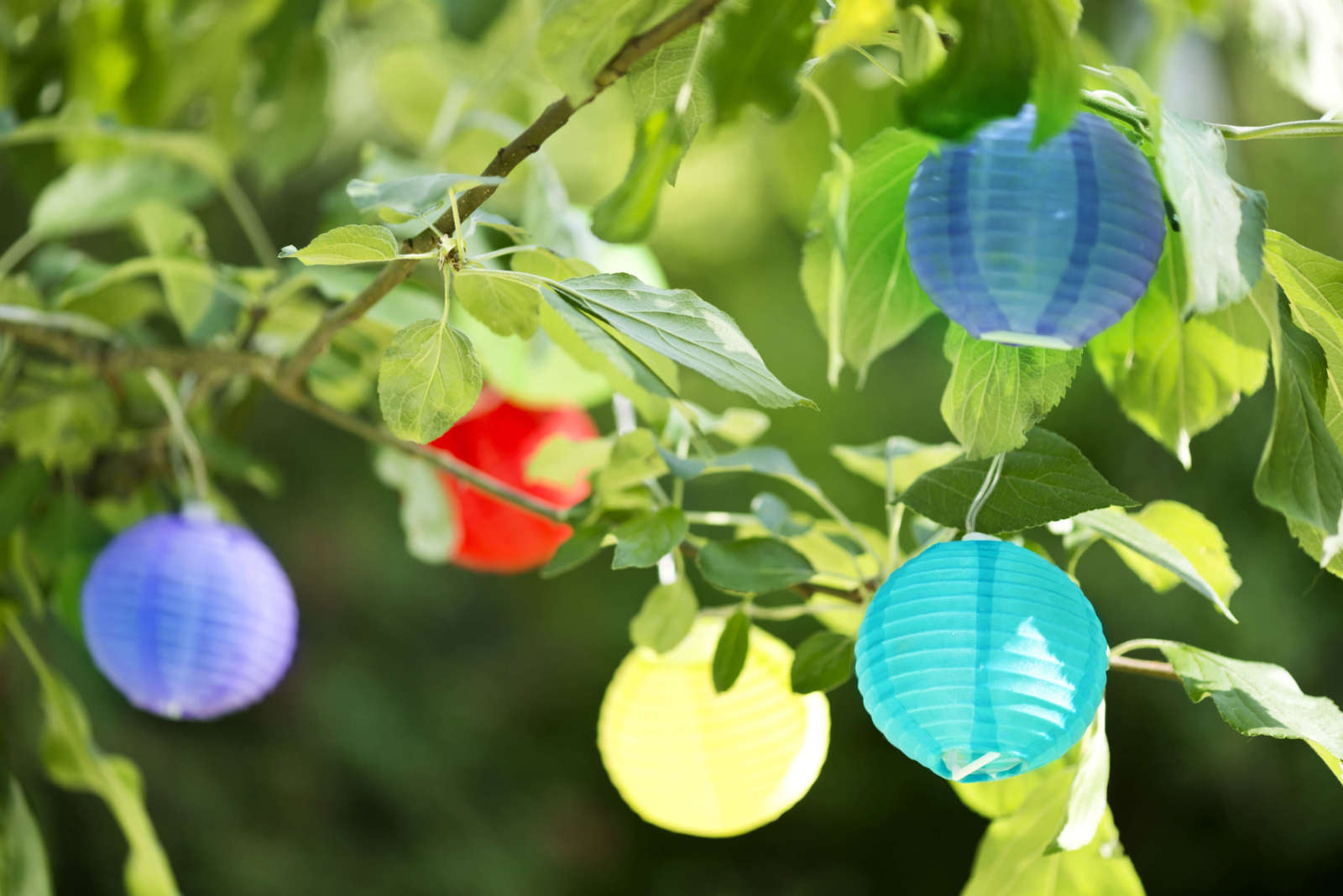 LED-Japanballon-Lichterkette - bunt - 10 Ballons