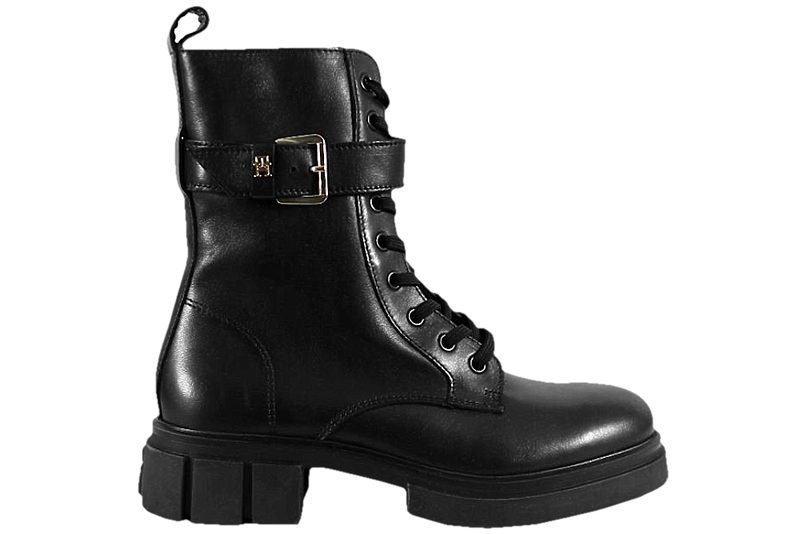 TOMMY HILFIGER COOL FEMININE BIKERBOOT BLACK STØVLE