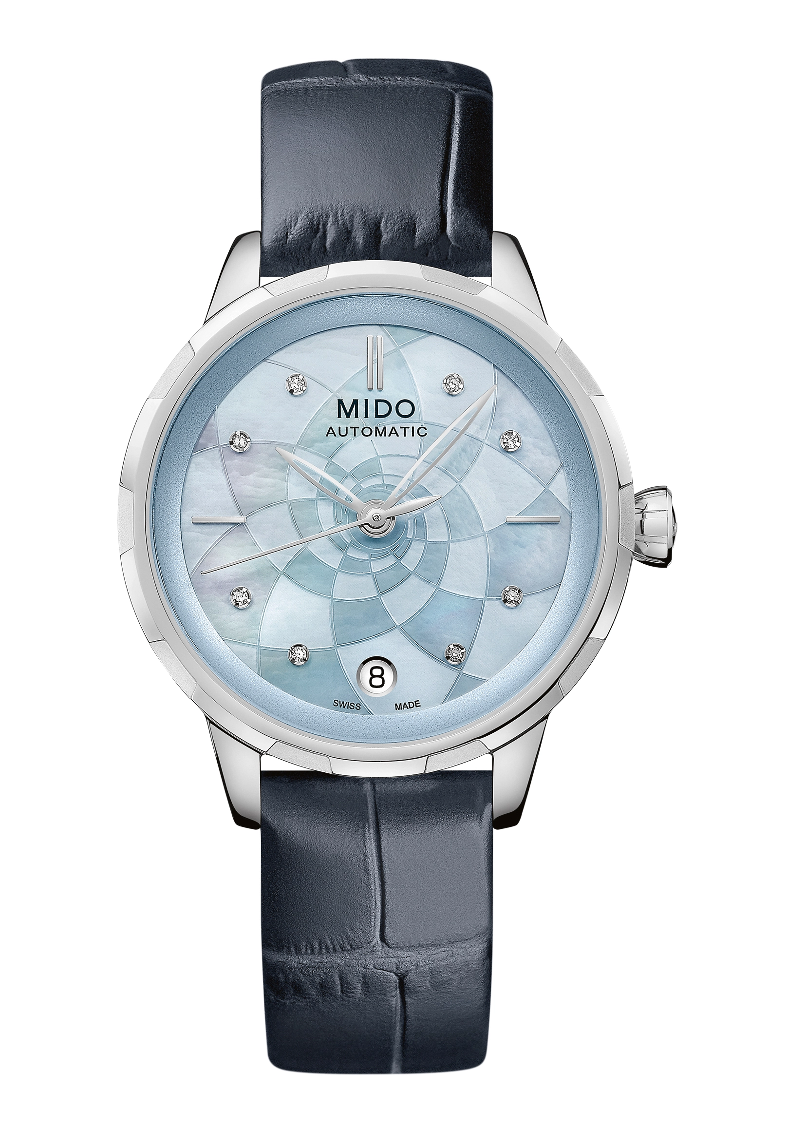 Mido Rainflower Automatik Damenuhr Blau M043.207.16.131.00