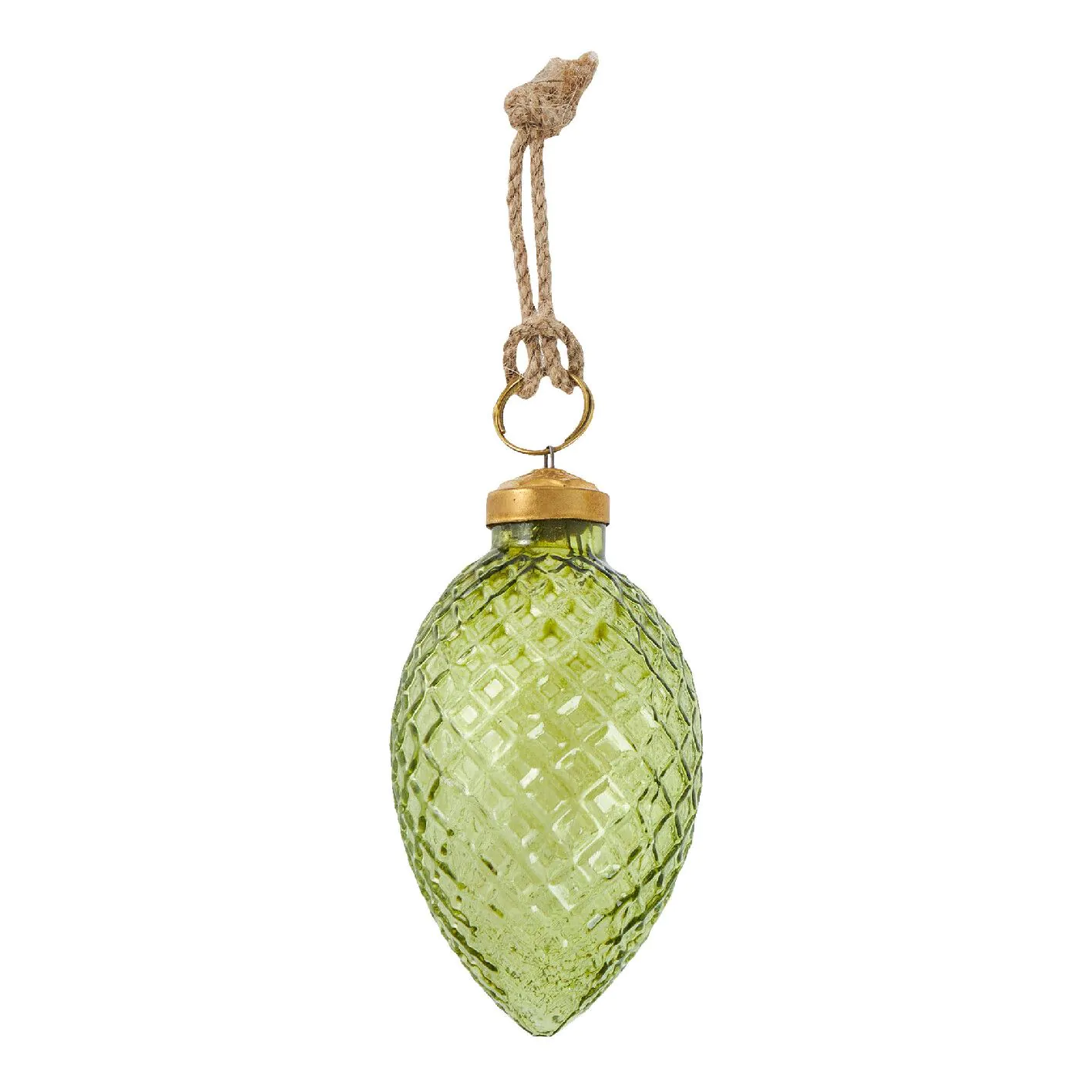 Anhänger Ornament, Zapfen/grün, 9 cm