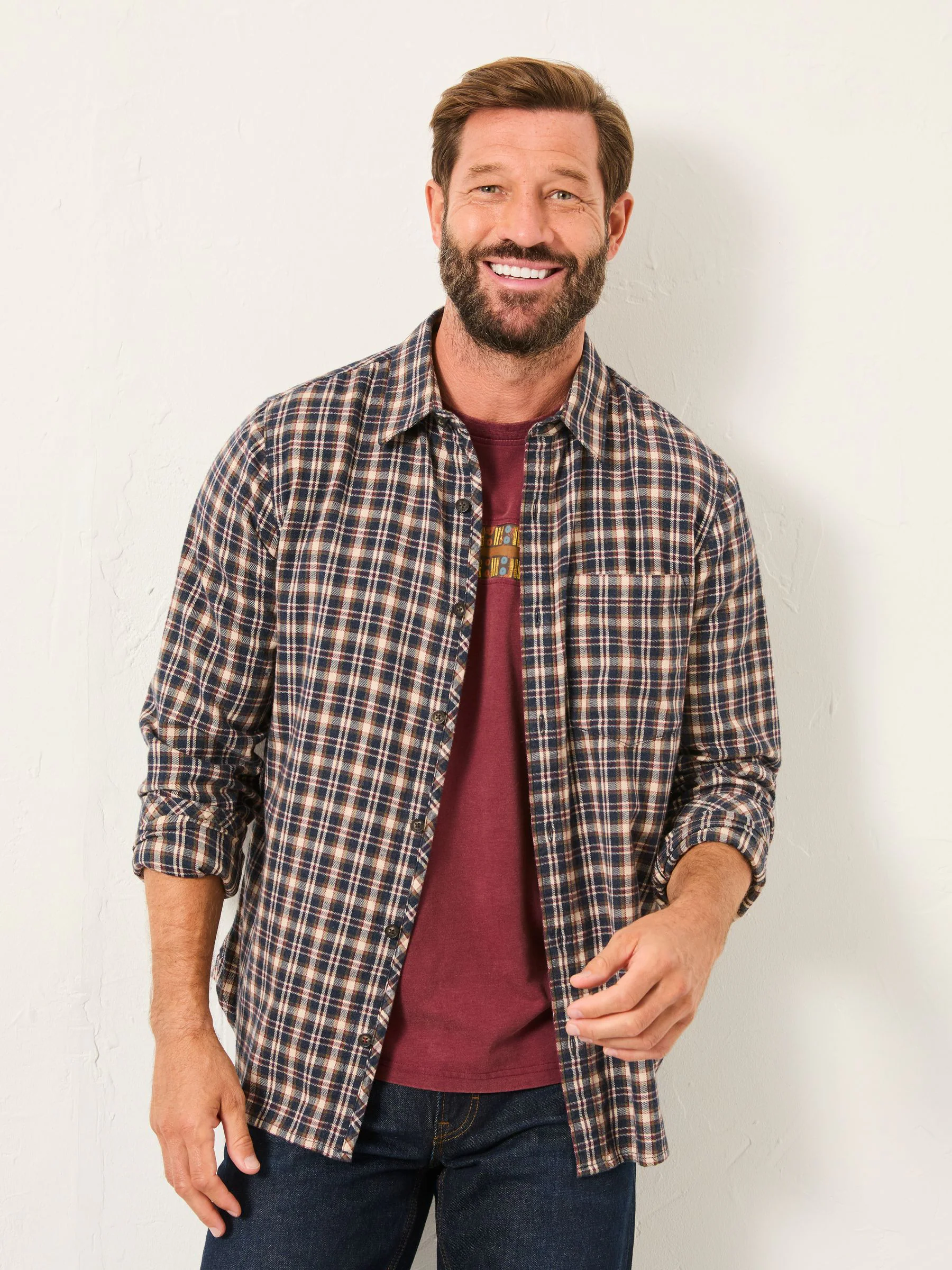 FatFace Long Sleeve Check Shirt