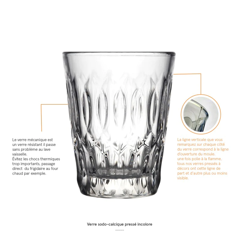 Lot de 6 verres à eau, VERONE La Rochère