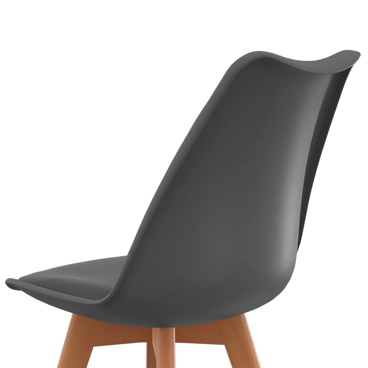 Lot de 8 chaises scandinaves SARA mix color blanc x2, gris clair x2, gris foncé x2, noir x2