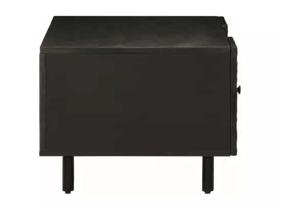 Table basse noir 100x54x40 cm bois massif de manguier