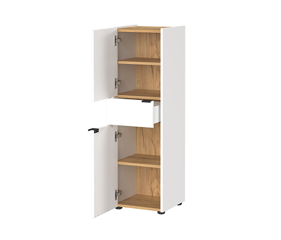 Schrank »Aalborg«, weiß/Navarra-Eiche-Nachbildung