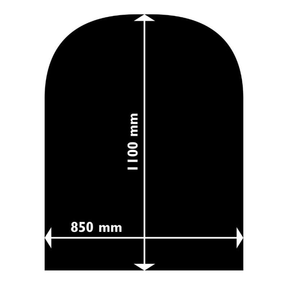 STÅLOVNPLATE ADURO HALVRUND 2X1100X850MM SVART