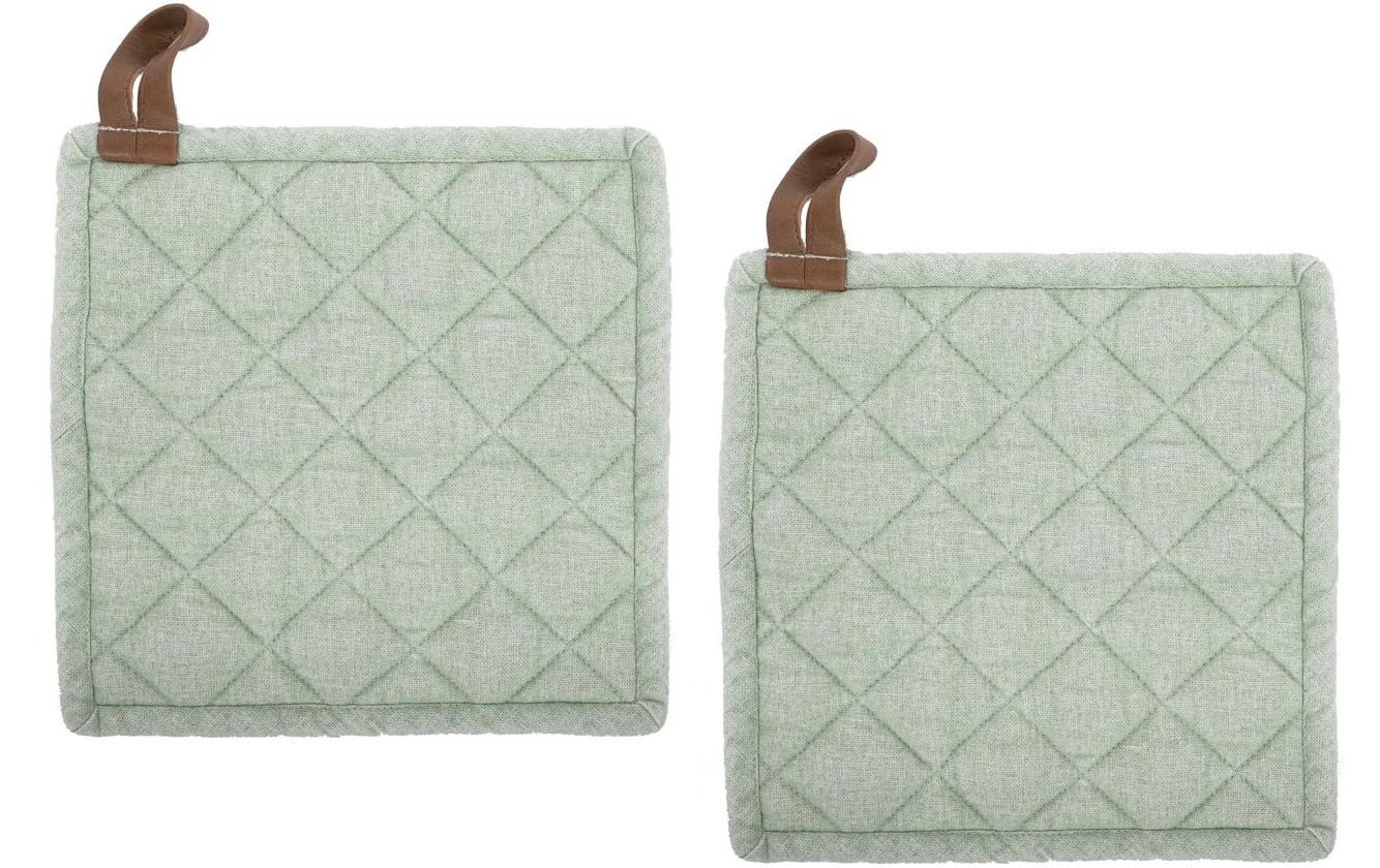 Topflappen Myrna 2er Set GrünRetro-Topflappen-Set